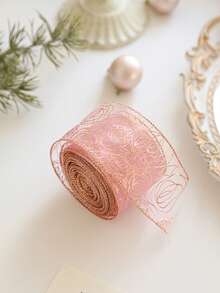 2 m de longueur Ruban imprimé DIY, ruban de décoration d'emballage cadeau - Rouleau de ruban en polyester fait main, motifs imprimés multiples disponibles, convient pour l'emballage de cadeaux, le DIY, la décoration de mariage, les fêtes et les arrangements pour les vacances - Multicolore - Voir 17