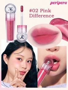 Peripera 保湿啫喱唇彩，唇釉，韩式唇彩，显色度高，持久显色，轻盈舒适，滋润保湿，自然光泽，持久舒适，不粘腻，适合戴口罩使用，不留白痕，韩妆，韩国化妆品 - #02 Pink Difference - 查看 11