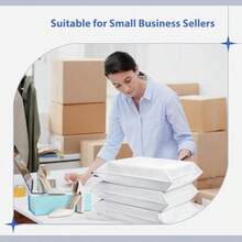 Fuxury 25 Pcs Poly Mailers 17.7 X 22" XL Shipping Bags For Clothing Strong Adhesive Shipping Mailing Envelopes Large Self-Sealing Polymailer For Small Business White #10 - 白色+17.7x22" 500個 - 查看 5