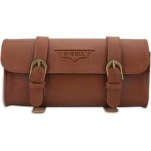 Accesorios Vintage Para Bicicleta, Alforjas Para Bicicleta, Bike Handlebar Bag ycle Front Tube Frame Bag, Retro Style Artificial Leather ycle Front Frame Bag Bike Pouch Cycling Accessory - Marrón - Ver 2