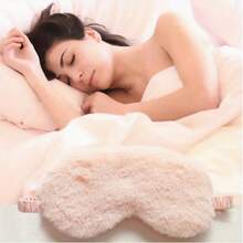 柔软蓬松的毛绒睡眠眼罩，轻便易携，配有弹性绑带 - 女性必备，无需电池，遮光效果好，适合瑜伽、冥想、旅行和夜间睡眠，透气且不含乳胶，包含舒缓眼罩。 - 彩色 - 查看 9