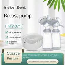Este extractor de leche eléctrico portátil, recargable y silencioso es silencioso e indoloro. Incluye una almohadilla de compresas frías y calientes, dos biberones y dos chupetes, lo que lo convierte en el regalo perfecto para las nuevas mamás. - Blanco - Ver 3
