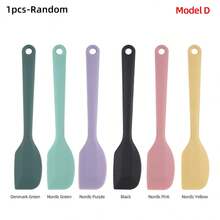 1pc Silicone Cream Cake Spatula Scraper, Dishwasher - D Style, Multiple Colors - View 18