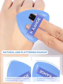 MAANGE 4pcs Triangle Makeup Sponges, Wet Type, Soft & Skin-Friendly, Convenient For Travel, Ideal Cosmetic Tool,Giveaways,Travel,Cheap Stuff,Travel Essential - Blue - View 6