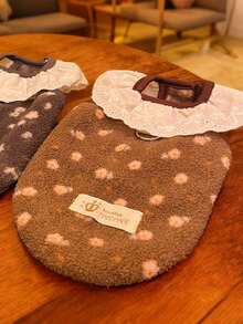 Soft & Warm Palace Style Pet Dress With Bow Tie, Suitable For Small & Medium Dogs & Cats, Indoor Wear - Multicolor - View 3