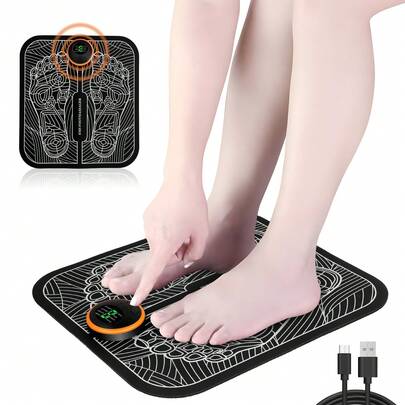 EMS Foot Massager,Folding Portable Feet Massage Machine,8 Modes 18 Intensities Relax Muscles,Muscle Stimulatior Massage Mat