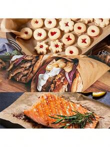 1 Roll Durable Heat-Resistant Aluminum Foil, Disposable Non-Stick Packaging, Suitable For Baking, Grilling And Food Preservation - For Home And Commercial Use! - Brown - View 4