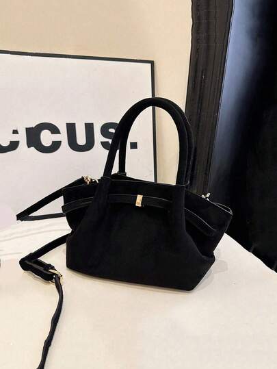 2025 New Vintage Fashion Pleated Small Tote Bag, Minimalist Commuter Shoulder Crossbody Bag