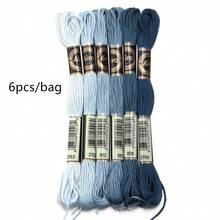 6pcs/Pack Polyester Cross Stitch Embroidery Thread, Clothing Embroidery Accessory, Handwork Embroidery Floss, 8m/Pc - Embroidery Thread - View 11