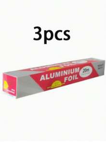 1/3卷耐高温锡箔纸，烤箱纸，20米 - ，不粘烘焙、烧烤和烤箱用铝箔，适用于节日烹饪和烘焙，食品接触材料，节日烹饪必备 | 厚实铝箔 | 不粘表面，铝箔卷，烘焙铝箔，烧烤油纸硅油纸，烤箱锡箔纸，适用于厨房、餐厅、烘焙、烧烤 - 銀色 - 查看 17