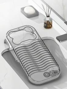 1个黑色/透明搓衣板，加厚PET塑料材质，家用洗衣工具，宿舍洗衣板，可用于清洗袜子和贴身衣物 - 彩色 - 查看 7