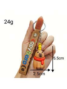 1pcs Random Capybara Doll Boxes, Birthday Gift Capybara Boxes, Capybara Surprise Gifts, Cute Cartoon Figurine Pendants, Party Favor Small Gifts, Christmas Gifts, Christmas Decoration - Brown - View 3