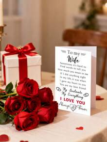 Romantic Valentine's Day Card For Wife, Girlfriend, Women & Fiancee | Sweet Anniversary Card | Her-Exclusive Birthday Card | Perfect Valentine's Day Gift-1PC - Multicolor - View 8