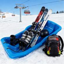 78厘米 x 59厘米厚实耐用的滑雪板/雪橇，适合成人和儿童使用，也可作为雪橇滑道、单板滑雪板、沙板和其他户外运动器材使用。 - 彩色 - 查看 3