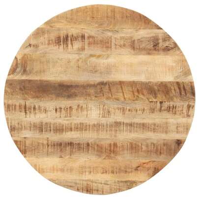 vidaXL Table Top Solid Mango Wood Round 0.59 - 0.63 " 19.7 "