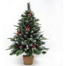 Árboles de Navidad Árboles de Navidad artificiales Árboles de Navidad rojos con frutos mixtos PE Ye Xiao Árbol de Navidad Maibaton Fruta Mini bonsái de Navidad Swingwyq231030 - Verde - Ver 6