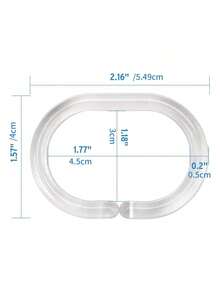 12/24pcs Shower Curtain Hooks Rings, Plastic Shower Curtain Rings, Curtain Hooks For Bathroom Shower Rod, Shower Hooks Rings Loops For Shower Curtain Home Bathroom Decor Fall Decor Bathroom Accessories Back To School - Multicolor - View 8