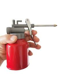 1pc 250ml Manual Grease Gun - Durable Metal Oil Can With Long Nozzle, Suitable For Automotive And Machinery Industry Grease Pumps, Green/Red, High Quality Construction