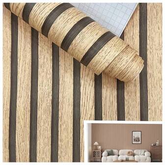 1 rollo de papel tapiz autoadhesivo con textura de grano de madera 3D, estilo de grano de madera amarillo, papel tapiz removible de roble, adhesivo de pared personalizable para sala de estar, dormitorio, baño, cocina, adhesivo de cocina resistente al aceite, 17.7inX39.3in/118.1in/196.8in