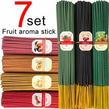 180pcs Aromatherapy Stick Set With 7 Fruit Scents - Apple, Strawberry, Watermelon, Honeydew Melon, Pear, Cantaloupe, And Cherry. Made With Premium Materials, 25.5cm Long, 40-Minute Burn Time, Long-Lasting Fragrance, Suitable For Meditation, Yoga, And Home Use - The Perfect Holiday Gift. - 180pcs - View 4