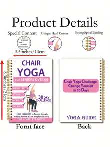 30-Day Chair Yoga Guide, Suitable For Seniors 60+: Low-Intensity Exercises, Suitable For 40+, Restore Strength, Flexibility And Balance - Gentle Chair Yoga Practices For Home And Office Use, Chair Exercises For Elderly, With Simple Illustrations And Easy-To-Read Text. - Multicolor - View 12