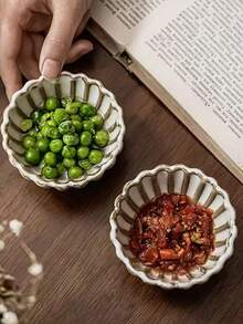 2 Stücke/4 Stücke Dipschälchen, Vintage japanischer Stil Keramik Gewürzplatten, hochwertige Geschirr Vorspeisen Teller für Sojasauce, Essig, Salatdressing, Ketchup, Essiggurken - Verschiedenfarbig - Übersicht 13