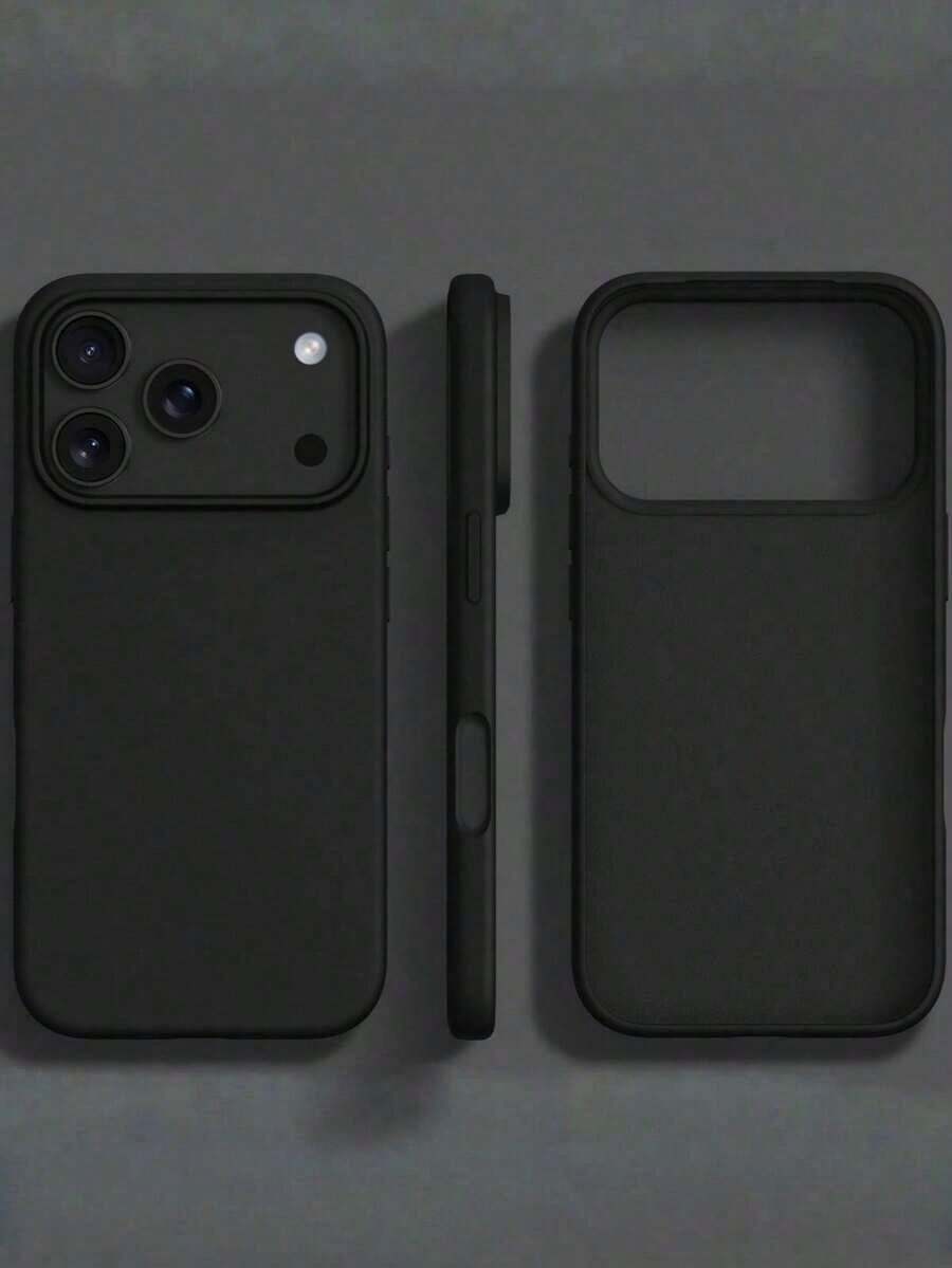 Grooved Button High-Quality Liquid Silicone Mobile Phone Case Compatible With IPhone 17 AIR 16 15 14 13 12 11 Pro Max Soft Waxy Eraser Feel Skin Friendly - Estilo 1 (1 pieza) - Ver 1