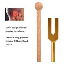 Tuning Fork Set, C - 4096 Tuning Fork Meditacin Tuning Energy Fork con Martillo Dorado para Budistas Profesor de Yoga - inicial - Ver 4