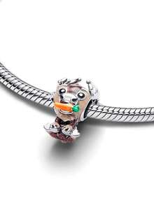 1pc Cute Foodie Reindeer Beaded Bracelet/Necklace, Creative Versatile DIY Jewelry Gift - Multicolor - View 2