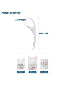 50/100/150-Pack Dental Floss Picks Adult Home Pack Premium Ultra-Fine Dental Floss Cleaning Essential For Home Use Disposable Dental Floss. Ultra-Fine Dental Floss Picks Family Pack - Toothpick, Interdental Brush - Cleaning - Oral Hygiene - Multiple Care For Your Oral Health - Fine Floss For Tooth Protection - Interdental Cleaning Supplies. Suitable For Oral Care, The Floss Will Not Break Or Wear. Portable Disposable Dental Floss Picks Are Essential For Daily Travel And Home Use. - 白色 - 查看 3