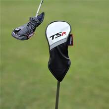TSR Logo Wood Head Covers Driver Fairway Hybrid Woods Headcover With Number Tags - Black - View 3