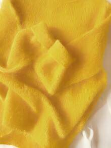 Plus Size Women Soft Round Neck Sweater, Retro Fresh, Casual For Spring, Suitable For Spring/Autumn/Winter, Solid Color Knitted Fabric, No Plus Size Women Sweater For Holiday Spring Autumn