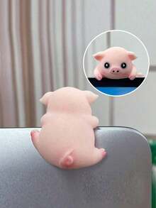 1pc Cute Animal Figure Desk Decor - Miniature Statue For Computer Monitor, Healing Decor For Office & Home, Small Gift For Friends, Room & Car Decoration - 彩色 - 查看 11