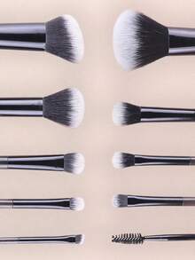 10pcs/Set Portable Travel Makeup Eyeshadow Brush Kit, Black,Brush Set,Makeup Brush Kit,Make Up Brush Set,Make Up Set Complete,Makeup Brush Set,Complete Makeup Kit,Brush Kit,Brushes Makeup Set,Makeup Gift Set,Set - màu đen - Xem 9