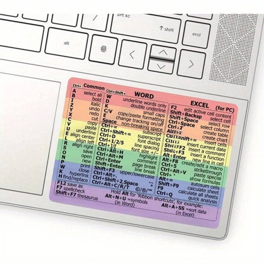 Laptop Stickers, Word/Excel Windows Shortcut Stickers| Reference Guide ...