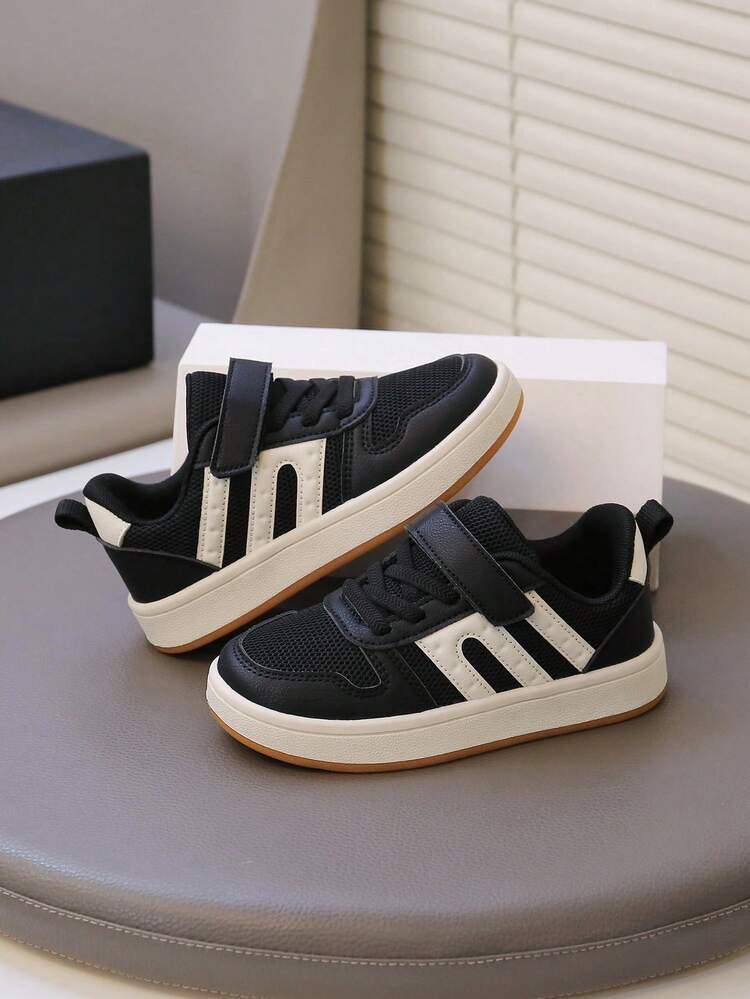 2025 Nuevos zapatos deportivos para niños, zapatillas de malla transpirables y cómodas con para niños - Negro - Añade 2