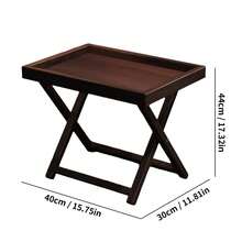 竹制折叠边桌，带可拆卸桌腿，多功能电视托盘和床头柜组合，节省空间，适合卧室、客厅家居使用