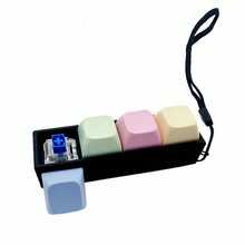 Fingertip Novelty Slow Rising Stress Relief Toy, Keypad Styled, With Soft Silicone Cat Paw Design Keychain, Pendant, Cellphone Charm & Decorative Accessory, Keyboard Keycap With Tapping Sound Fidget,Fidget Toys,Toys,Squishes,Weird Toys,Shock Gum,Fidget Toys>Abs,Cat Paw Squish,Cat Toys - 馬卡龍黑底 - 查看 2