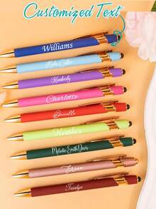 Customized Wedding Ballpoint Pens, Name Engraving Available, Personalized Gel Pens, Fun Custom Nurse Pens, Customizable Couple Pens, Customizable Wedding Crafts, Teacher Pens, Smooth Writing, Business Engraved Ballpoint Pens. Ideal As Birthday Gifts, Teacher's Day Gifts, Office Gifts - Multicolor - View 6