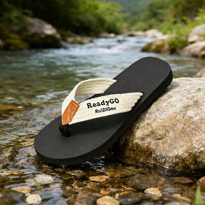 Winter New Men's House Slippers, Portable Flip Flops, Travel Slippers, Beach Shoes, Winter Indoor Sandals, Portable Travel Men Slippers