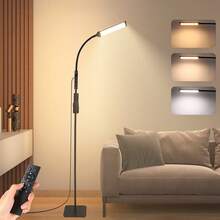 Yogle Modern LED Floor Lamp Without Remote Control, Suitable For Eyelash Extension, Beauty Salon And Makeup - Adjustable Lighting, Metal Structure With Powder Coating - Perfect For Living Room, Bedroom And Office Reading - Black - View 20