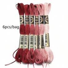 6pcs/Pack Polyester Cross Stitch Embroidery Thread, Clothing Embroidery Accessory, Handwork Embroidery Floss, 8m/Pc - Embroidery Thread - View 13