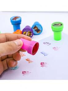 10PCS Cartoon Anime Figure Paw Patrol Ryder Rubble Skye Chase Figure Image Graphical Hand Stamp Reward Party Seal Encourage Gifts Reward Seal Toys - Multicolor - View 5