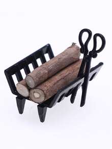 1:12 Puppenhaus Miniatur Kamin Zubehör, schwarzes Metallfeuerholz, BJD Mikro Szenenmodell, Ob11 Fotografie Requisite, Miniatur Spielzeug, Dekor für kleines Zuhause, einzigartige Neuheit Kleinkunst, Stress Relief Spielzeug - Verschiedenfarbig - Übersicht 10