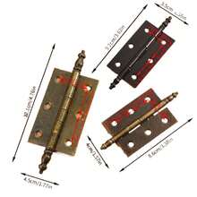1PC New Chinese StyleVintage Folding Hinges Antique Bronze Hinge With Screws For Door Window Cabinet Cupboard Wardrobe Wooden Box Jewelry Case Chest Furniture Medium Size - Multicolor - View 7