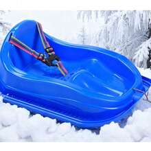 70x49cm Sled With Safety Belt And Tow Rope, Random Color - Winter Skiing Tool, Outdoor Leisure Skiing Equipment - Random Color - View 3