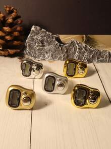 1pc/5pcs/10pcs Handheld Electronic Digital Tally Counter Ring, Manual Electronic Digital Counting Clicker, Style Intelligent Electronic Digital Counter Bracelet/Ring - Multicolor - View 10