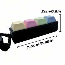 Fingertip Novelty Slow Rising Stress Relief Toy, Keypad Styled, With Soft Silicone Cat Paw Design Keychain, Pendant, Cellphone Charm & Decorative Accessory, Keyboard Keycap With Tapping Sound Fidget,Fidget Toys,Toys,Squishes,Weird Toys,Shock Gum,Fidget Toys>Abs,Cat Paw Squish,Cat Toys - 馬卡龍黑底 - 查看 4