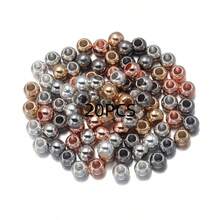 20-100 件/包 CCB 圆形大孔珠，多种款式选择，时尚休闲百搭金/银手工 DIY 串珠，适用于手链、项链、珠宝制作、吊坠、装饰配件 - 大孔珠 - 查看 15