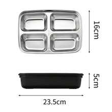 1 buah Kotak Bekal Stainless Steel, 1 buah Kotak Bekal Anti Bocor Stainless Steel 304 Tahan Lama, Kotak Bento 3 Kompartemen, Dilengkapi dengan Peralatan Makan Stainless Steel, Mudah Dibersihkan, Ideal untuk Sekolah dan Kerja - MultiWarna - View 10